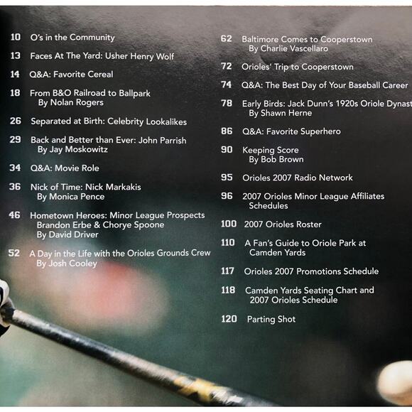 2007 Baltimore Orioles Magazine 2nd Edition Collectors Edition - Picture 4 of 12